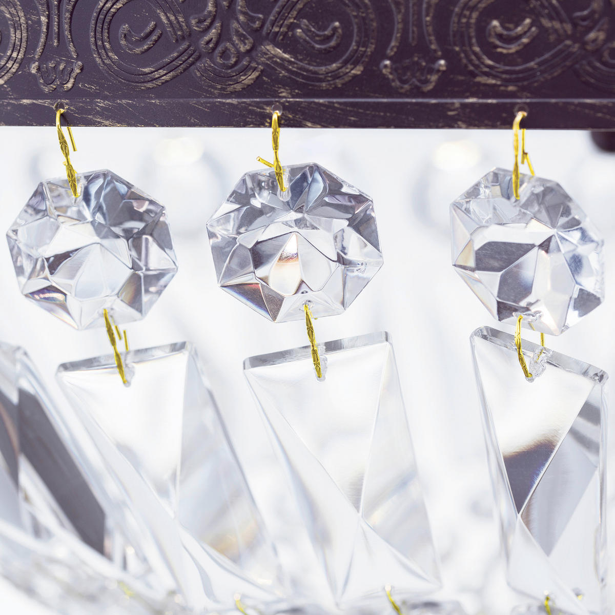 KRISTALL-HÄNGELEUCHTE 40/120 cm   - Bronzefarben, LIFESTYLE, Glas/Metall (40/120cm)