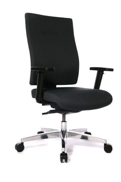 DREHSTUHL Webstoff Schwarz, Alufarben  - Schwarz/Alufarben, Design, Kunststoff/Textil (50/106-122/46-51cm) - Topstar
