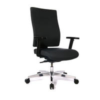 DREHSTUHL Webstoff Schwarz, Alufarben  - Schwarz/Alufarben, Design, Kunststoff/Textil (50/106-122/46-51cm) - Topstar