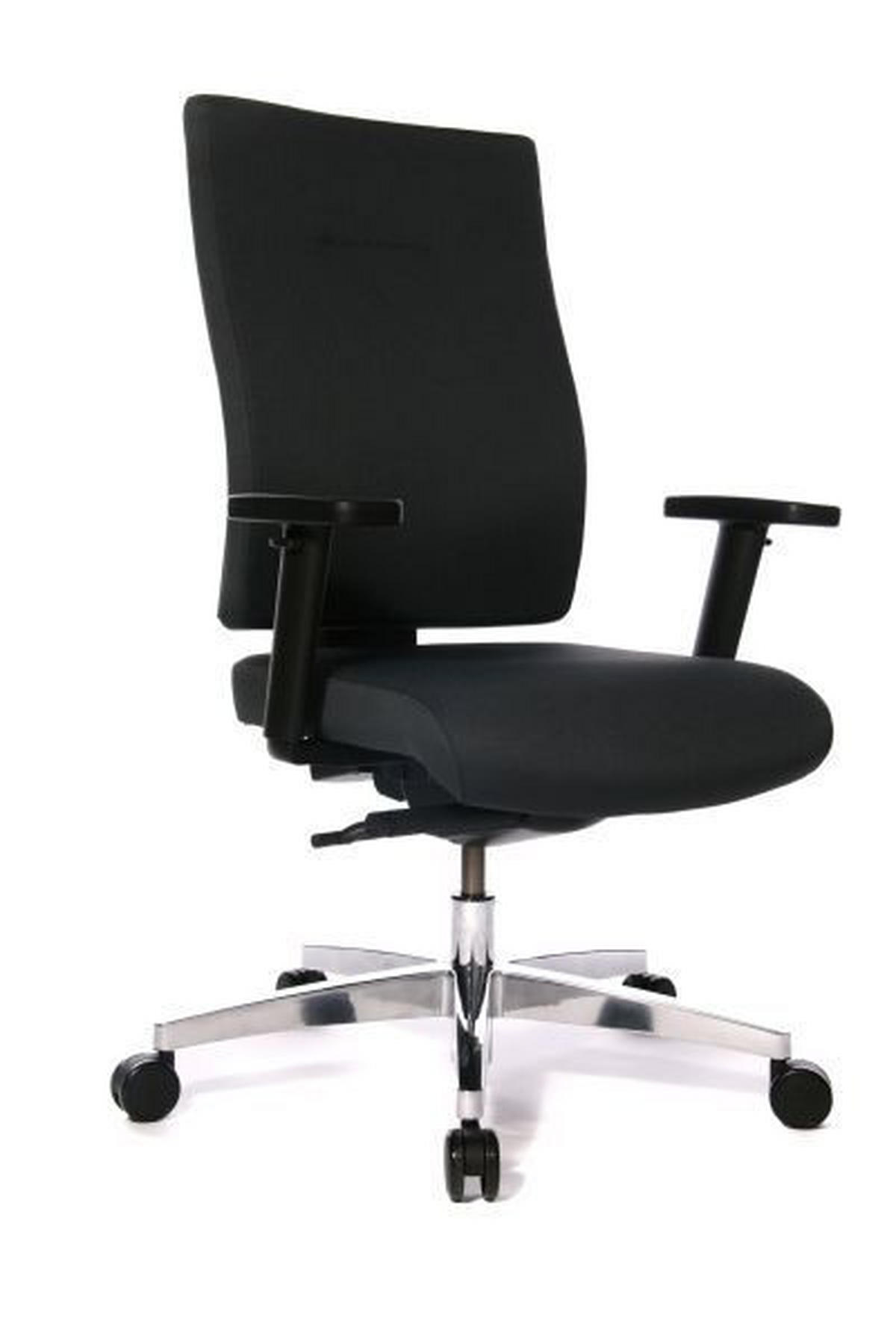 DREHSTUHL Webstoff Schwarz, Alufarben  - Schwarz/Alufarben, Design, Kunststoff/Textil (50/106-122/46-51cm) - Topstar