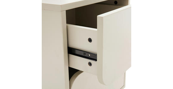 NACHTKÄSTCHEN 40/60/40 cm  in Seidengrau  - Seidengrau, Design, Holzwerkstoff/Metall (40/60/40cm) - Xora