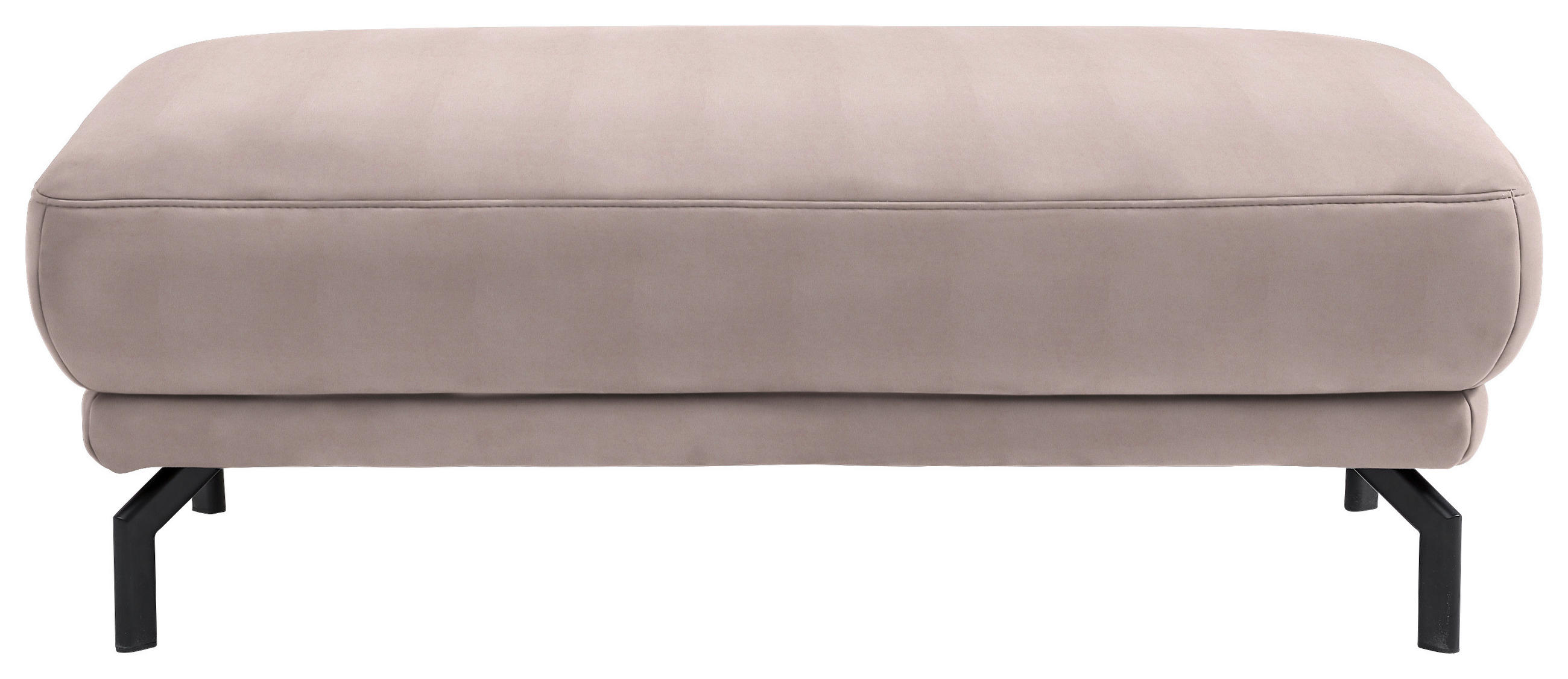 HOCKER in Textil Rosa  - Schwarz/Rosa, Design, Textil/Metall (127/46/72cm) - Dieter Knoll