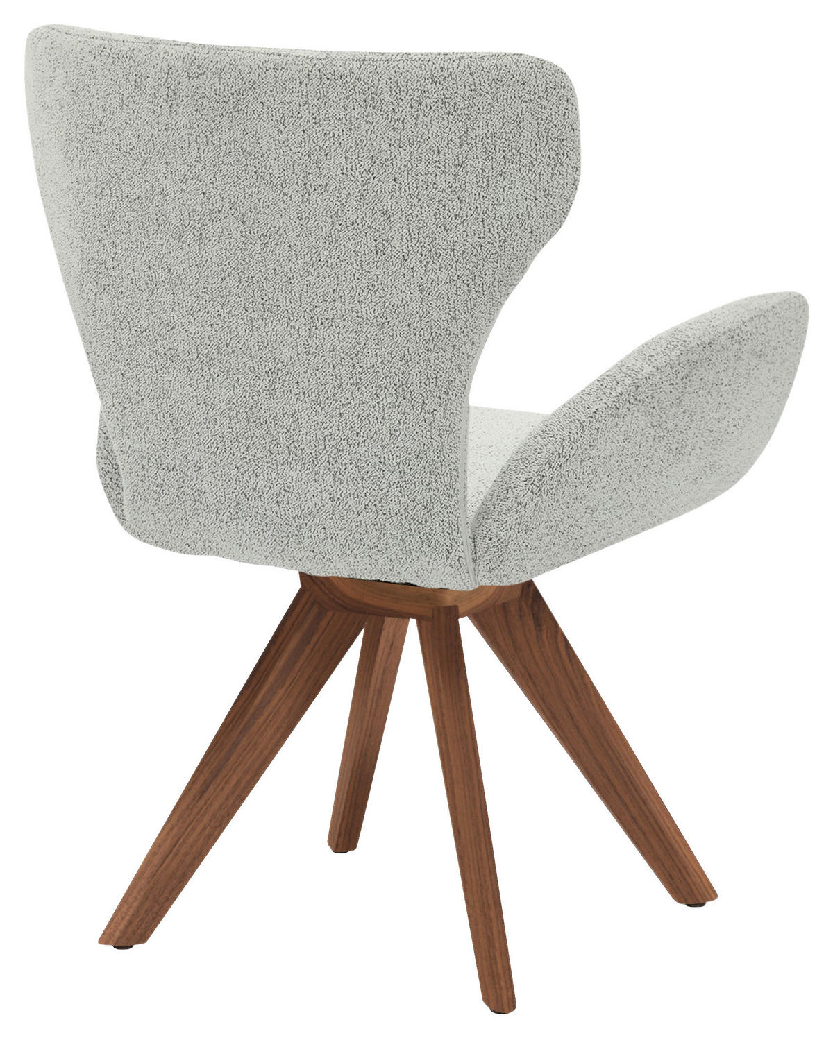 ARMLEHNSTUHL drehbar  Stoffauswahl, Typenauswahl, Sitzfläche 360° drehbar, inklusive Armlehnen, Gestellauswahl, automatische Rückholfunktion, gepolsterte Armlehnen Bouclé  - Champagner, Design, Holz/Textil (65/93/68cm) - Musterring