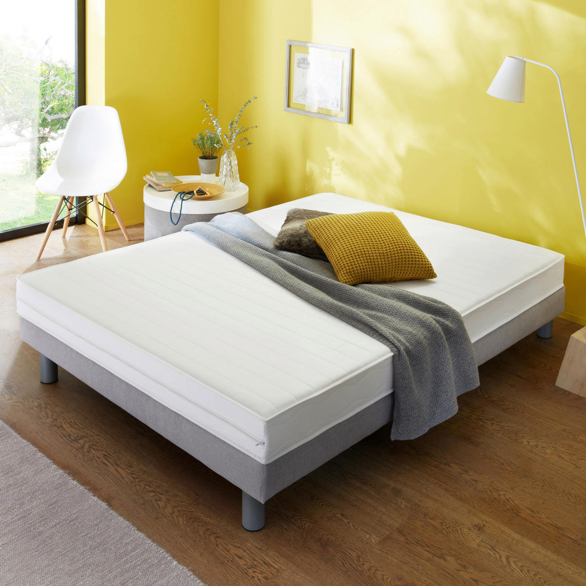 WENDEMATRATZE 90/200 cm Höhe ca. 15 cm  - Weiss, Konventionell, Textil (90/200cm) - Carryhome