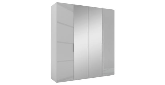 DREHTÜRENSCHRANK 200/223/62 cm 4-türig Grau - Alufarben/Grau, KONVENTIONELL, Glas/Holzwerkstoff (200/223/62cm) - Novel