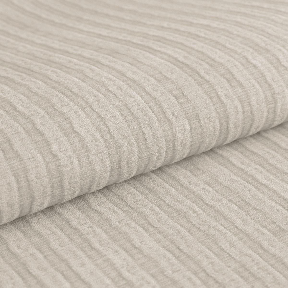 ECKSOFA Beige Chenille  - Chromfarben/Beige, KONVENTIONELL, Textil/Metall (234/312cm) - Livetastic
