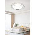 LED-DECKENLEUCHTE Macon 45/6 cm  - Chromfarben/Transparent, Design, Kunststoff/Metall (45/6cm) - Novel