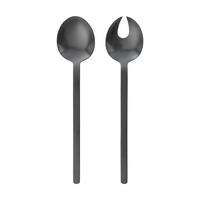 BESTECKSET 2-teilig Edelstahl  für  - Schwarz, Basics, Metall (29cm) - Eglo