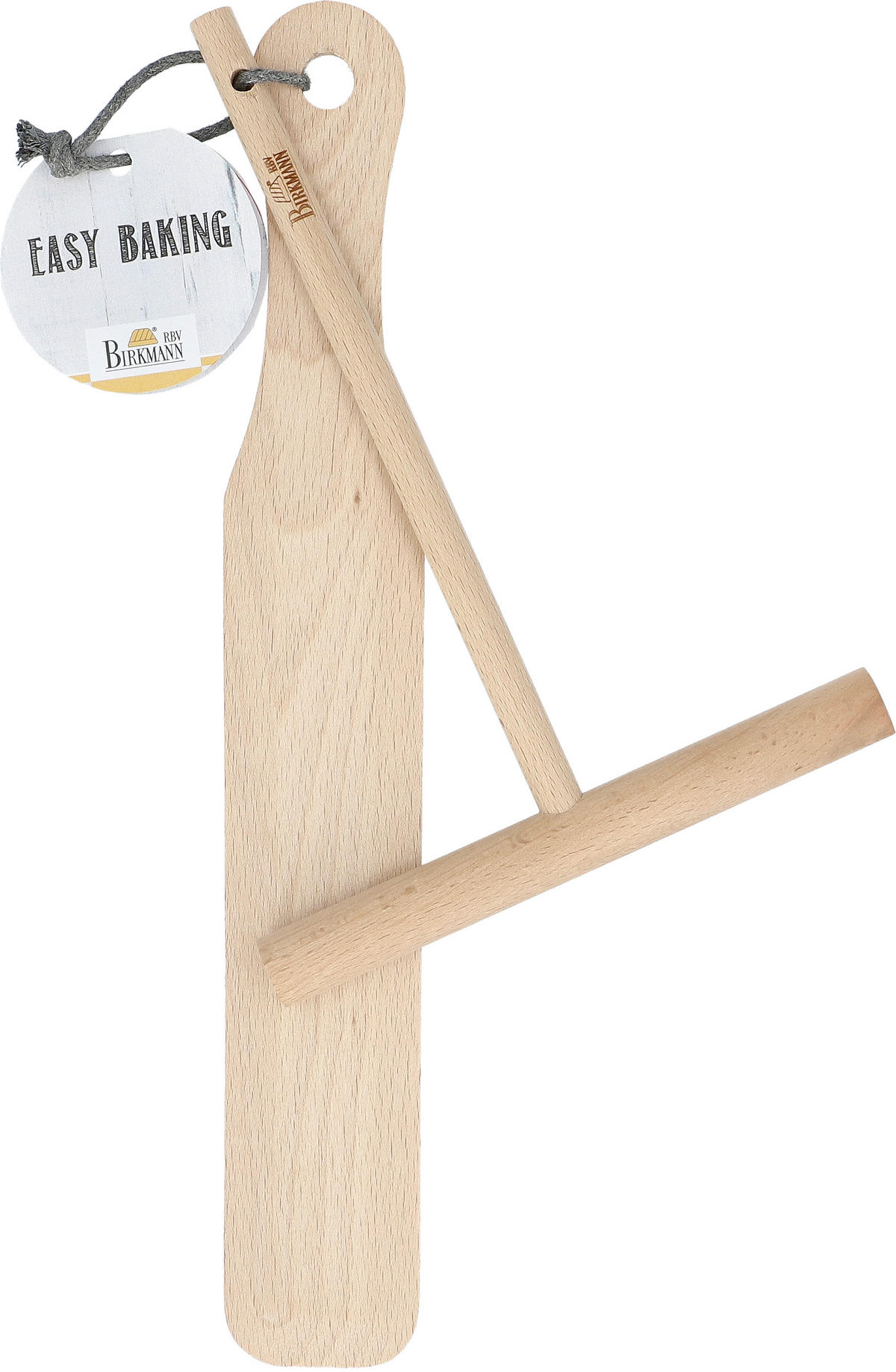 CREPES-SET EASY BAKING  - Buchefarben, Basics, Holz (15 / 30cm) - Birkmann