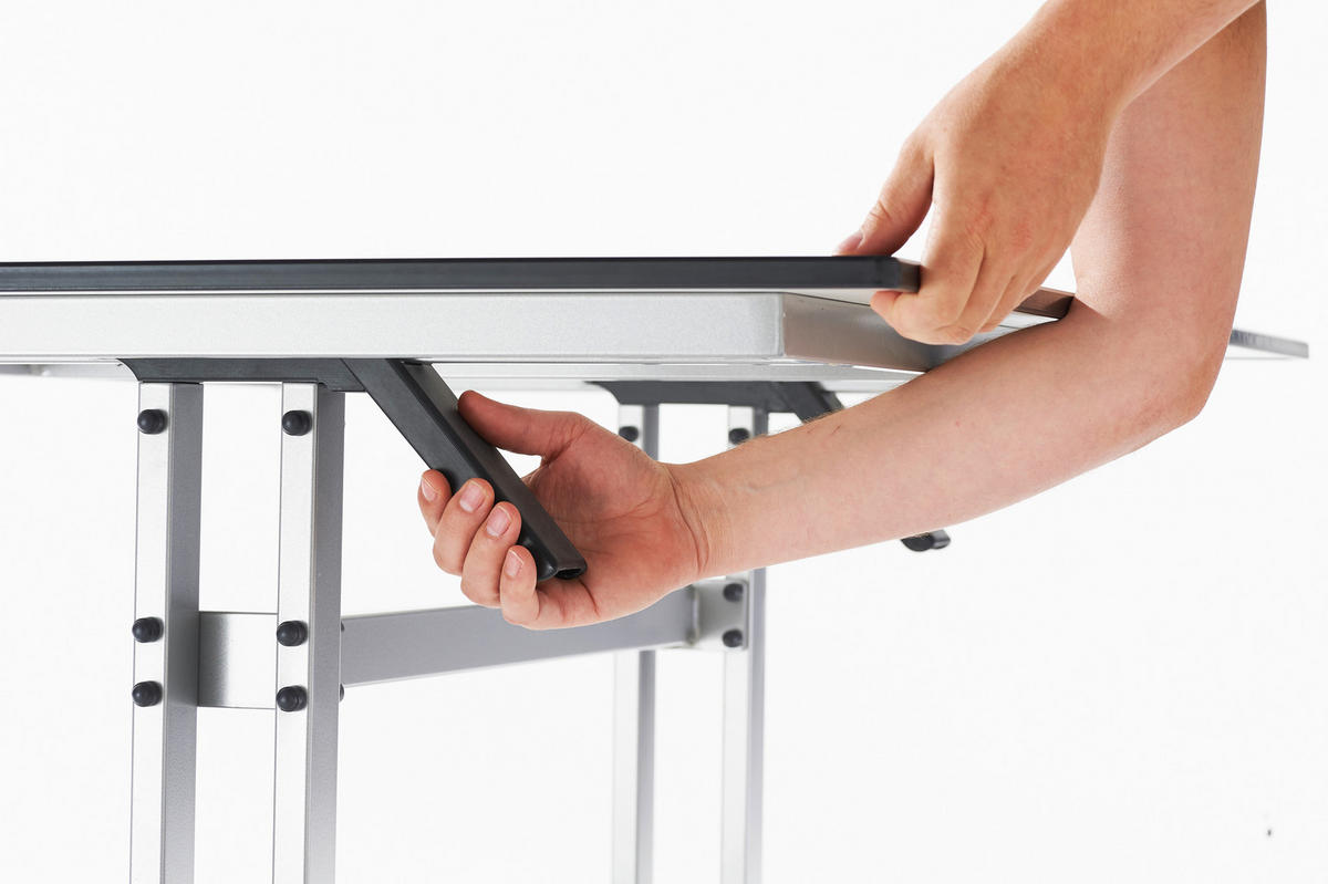 GARTENKLAPPTISCH 120/80/73 cm Metall, Holzwerkstoff rechteckig  - Grau, Basics, Holzwerkstoff/Metall (120/80/73cm) - Sieger