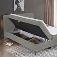 BOXBETT 160/200 cm  in Hellgrau  - Hellgrau/Schwarz, Design, Holz/Holzwerkstoff (160/200cm) - Xora