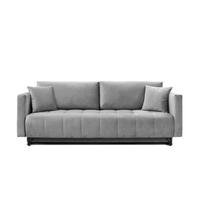 CANAPEA EXTENSIBILA textil argintiu  - argintiu/negru, Design, metal/textil (227/87/102cm) - Carryhome