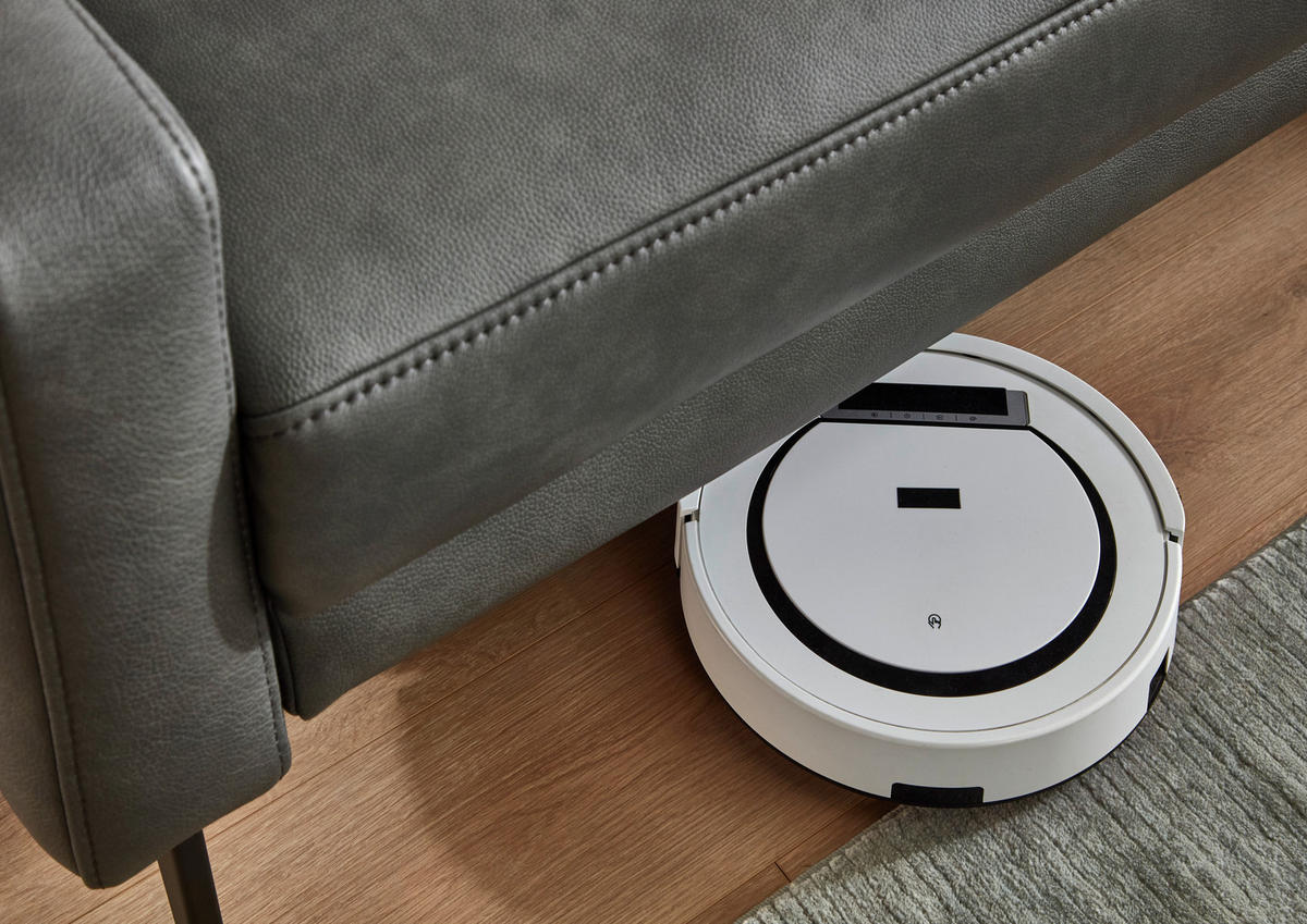 ECKSOFA  in Echtleder Anthrazit  179/323 cm  - Anthrazit/Schwarz, Design, Leder/Metall (179/323cm) - Dieter Knoll