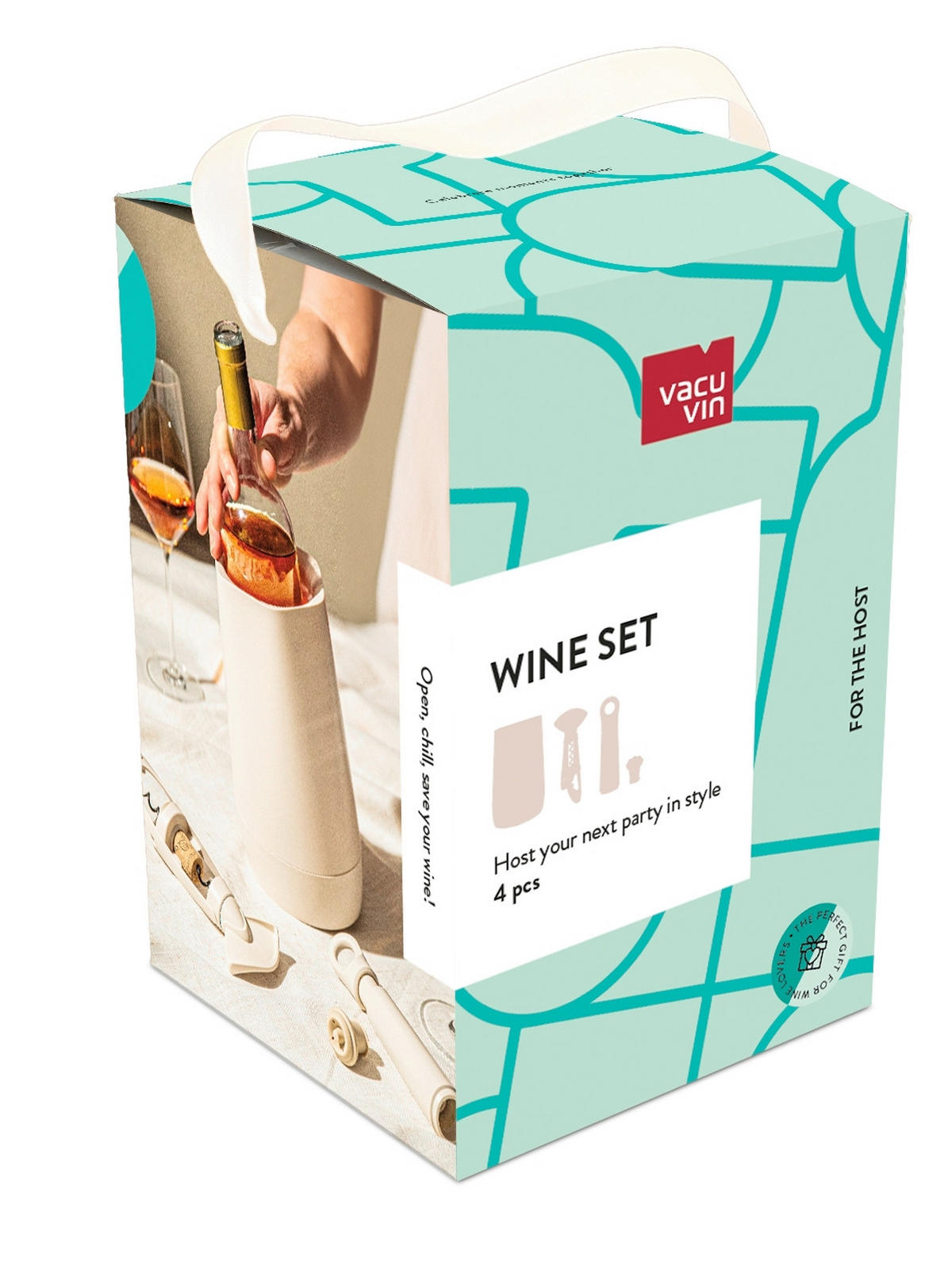 WEINSET - Greige, Basics, Kunststoff (13.6/13.6/21.4cm) - Vacu Vin