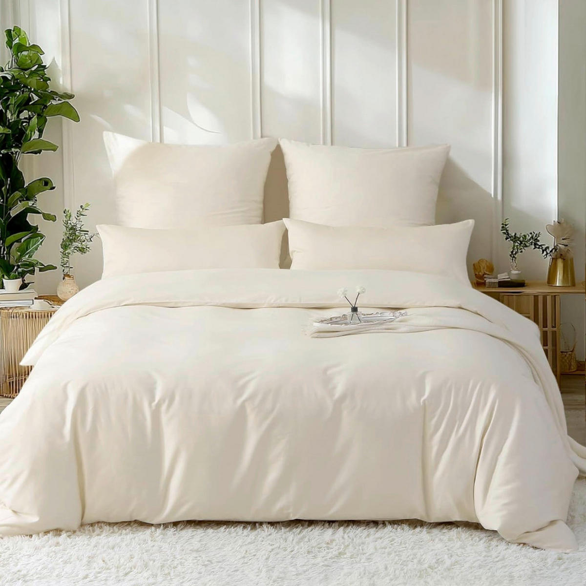 ÁGYNEMŰHUZAT-GARNITÚRA 140/200 cm  - ekrü, Basics, textil (140/200cm) - Margaret G.