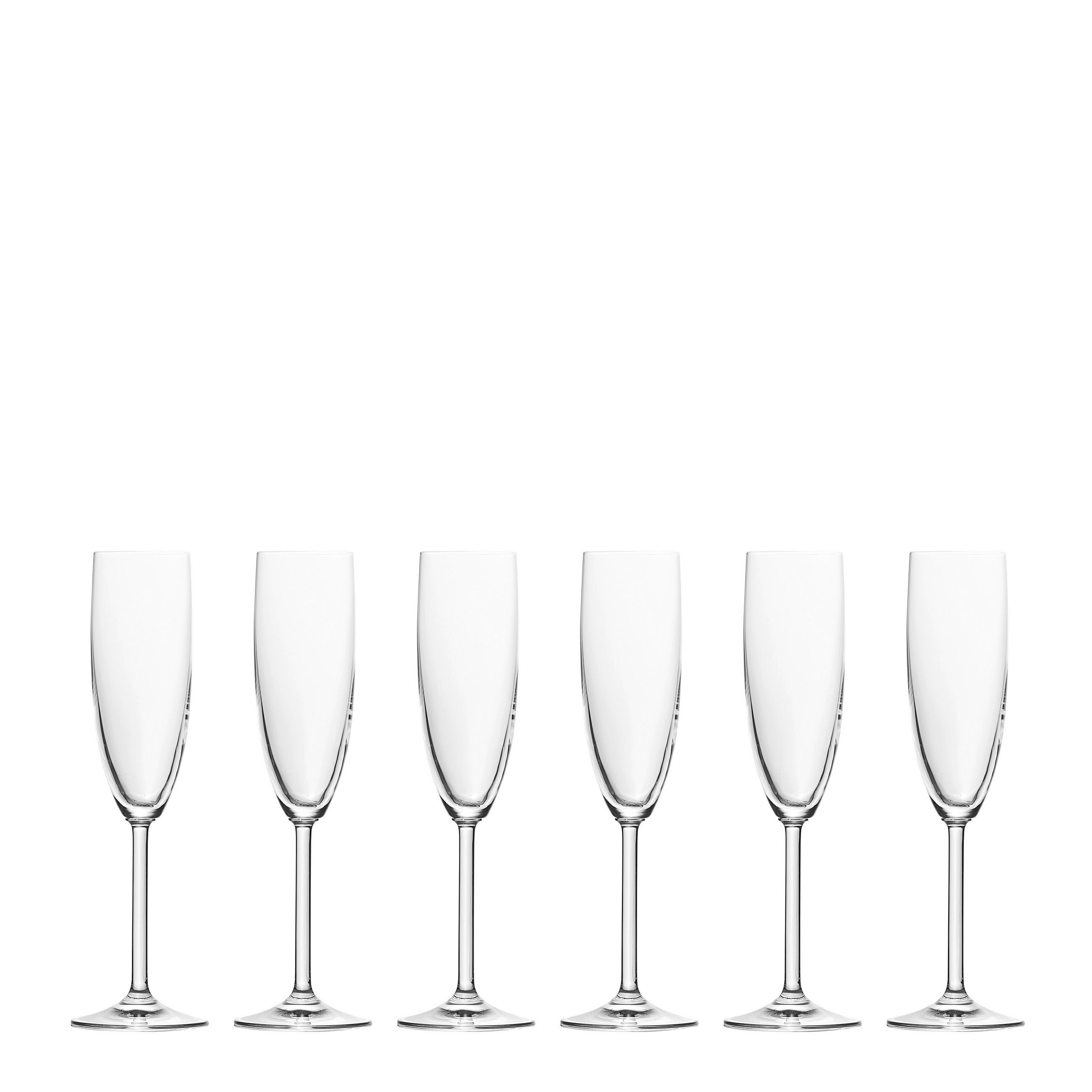 GLÄSERSET 6-teilig - Klar, KONVENTIONELL, Glas (0,215cm) - Leonardo