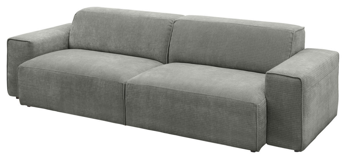 BIGSOFA in Chenille Grau  - Schwarz/Grau, Design, Kunststoff/Textil (238/71/101cm) - Pure Home Lifestyle