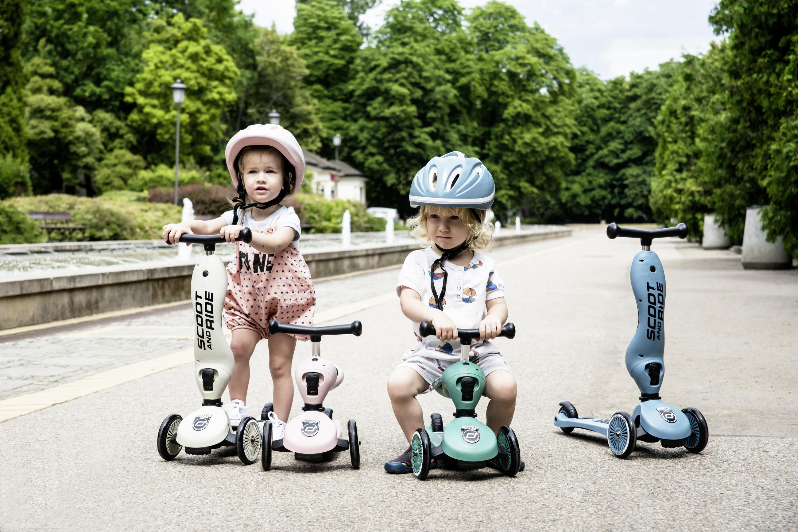 LAUFRAD/KINDERSCOOTER 2in1 Highwaykick 1  - Dunkelgrün, Trend, Kunststoff/Metall (24/37/55cm) - Scoot and Ride