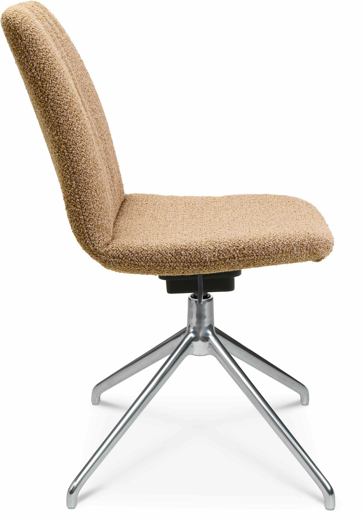 STUHL  in Aluminium Flachgewebe  - Alufarben/Orange, Design, Textil/Metall (46/81,5-84,5/55cm) - Johann Jakob