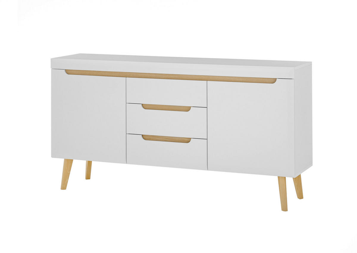 SIDEBOARD  in 160/83/40 cm  - Eichefarben/Weiß, Design, Holzwerkstoff (160/83/40cm) - MID.YOU