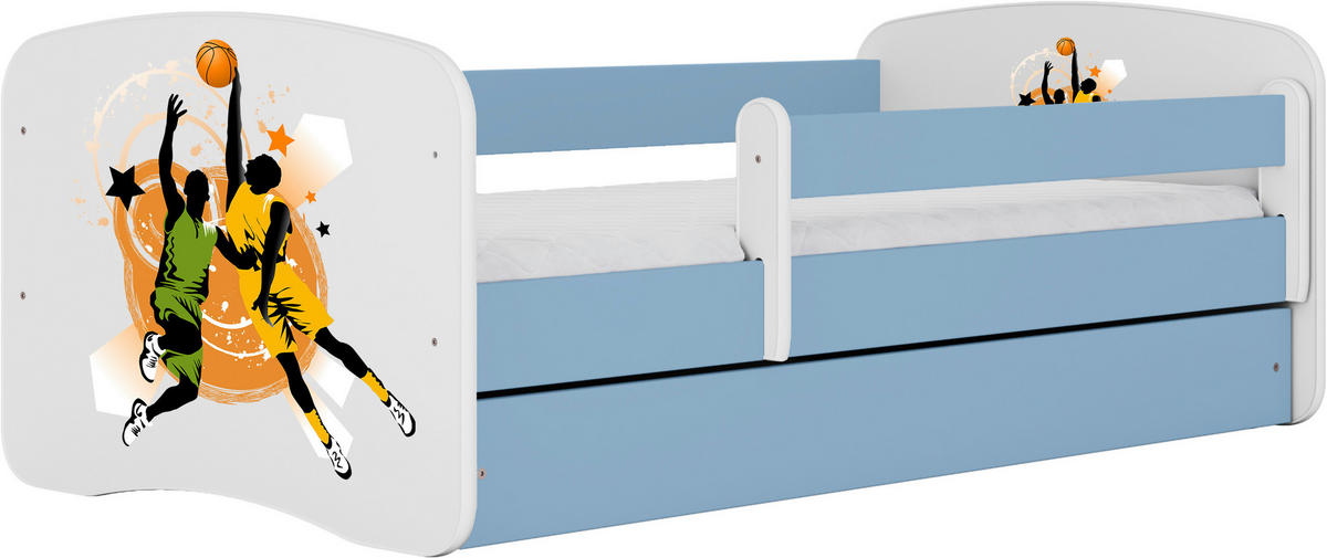 KINDER-/JUNIORBETT - Blau/Birkefarben, MODERN, Holz/Holzwerkstoff (80/160cm) - MID.YOU