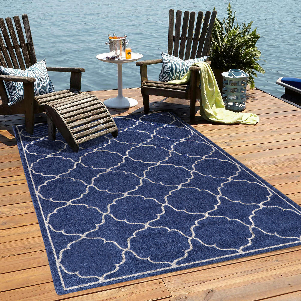 TEPIH ZA UNUTAR./VANJ. UPORAB 120/170 cm   plava  Berlin  - plava, Lifestyle, tekstil/plastika (120/170cm)