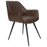 SADA ŽIDLÍ 2 kusy - černá/šedohnědá, Konvenční, kov/textil (62/83/60cm) - MID.YOU