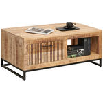 COUCHTISCH in Holz 110/60/45 cm  - Schwarz/Naturfarben, Design, Holz/Metall (110/60/45cm) - Carryhome