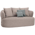 2-SITZER-SOFA in Flachgewebe Hellbraun  - Hellbraun/Schwarz, MODERN, Kunststoff/Textil (177/86/105cm) - Hom`in