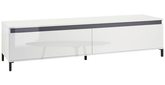 LOWBOARD  in 200/50/40 cm  - Weiß Hochglanz/Anthrazit, Design, Holzwerkstoff/Kunststoff (200/50/40cm) - Xora