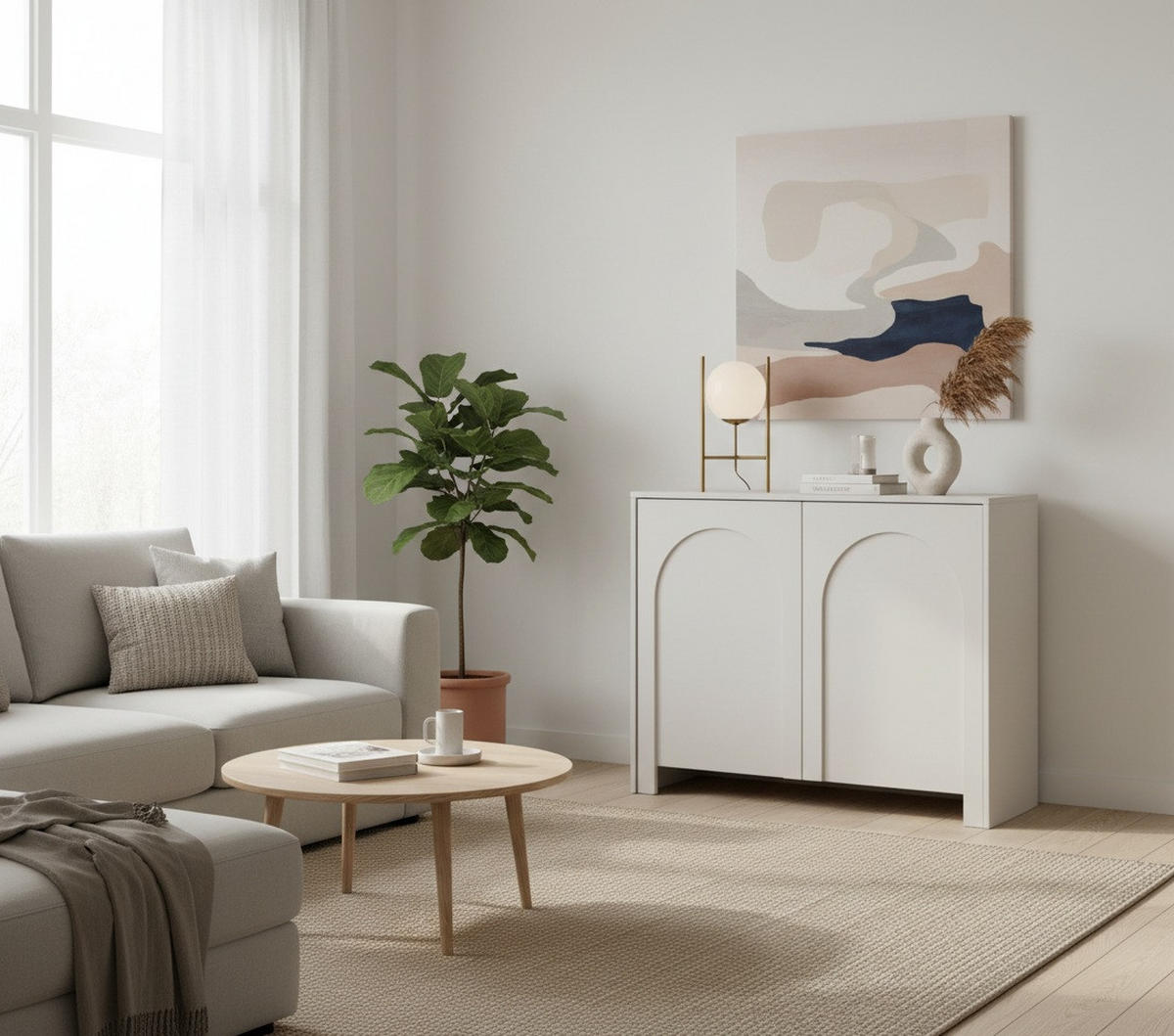 KOMMODE Arco, 103,5/83/35 cm,  - Kaschmir, Design, Holzwerkstoff (103,5/83/35cm) - Boxxx