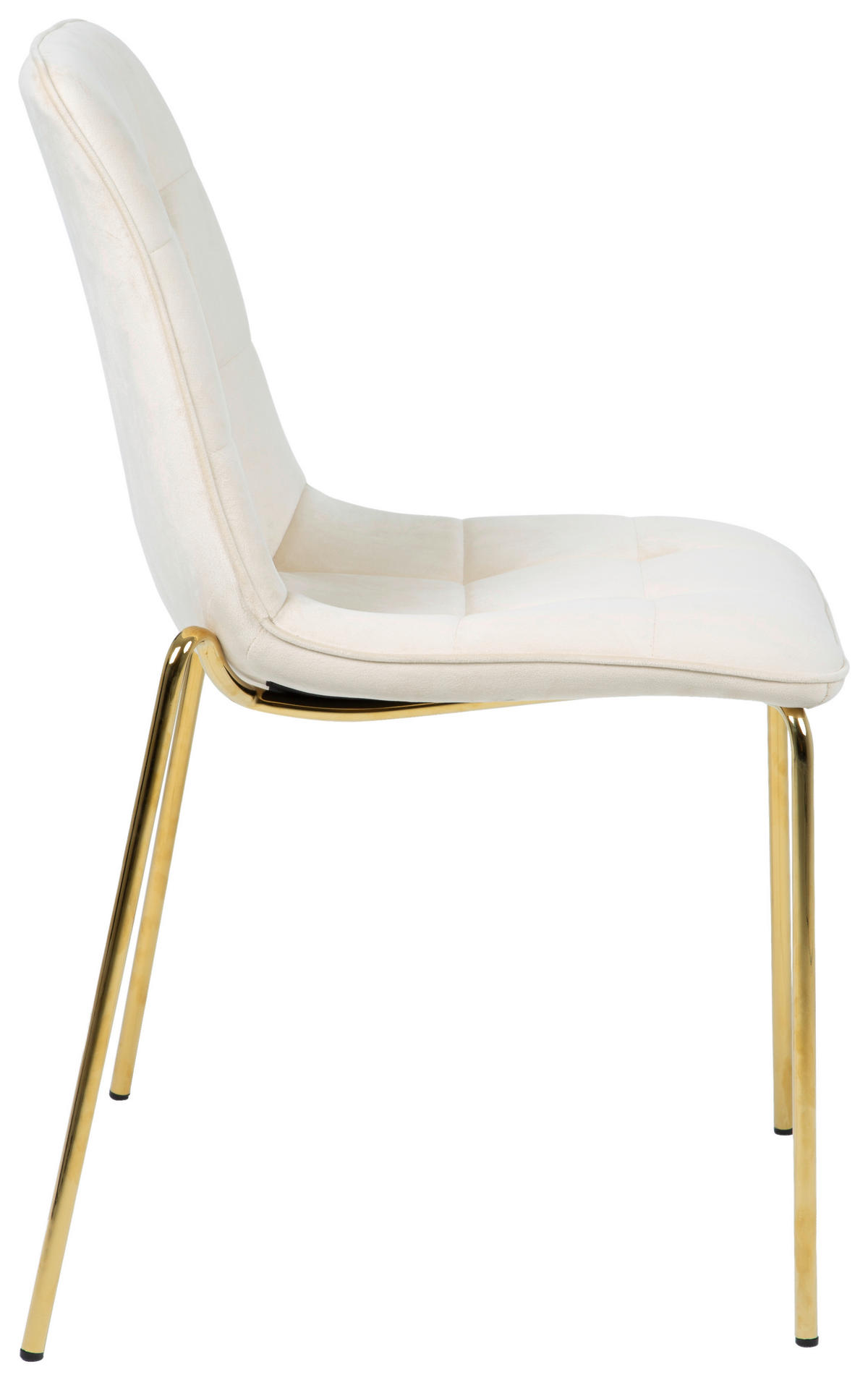 STUHL  in Eisen Samt  - Beige/Goldfarben, Lifestyle, Holz/Textil (57/83/60cm) - MID.YOU