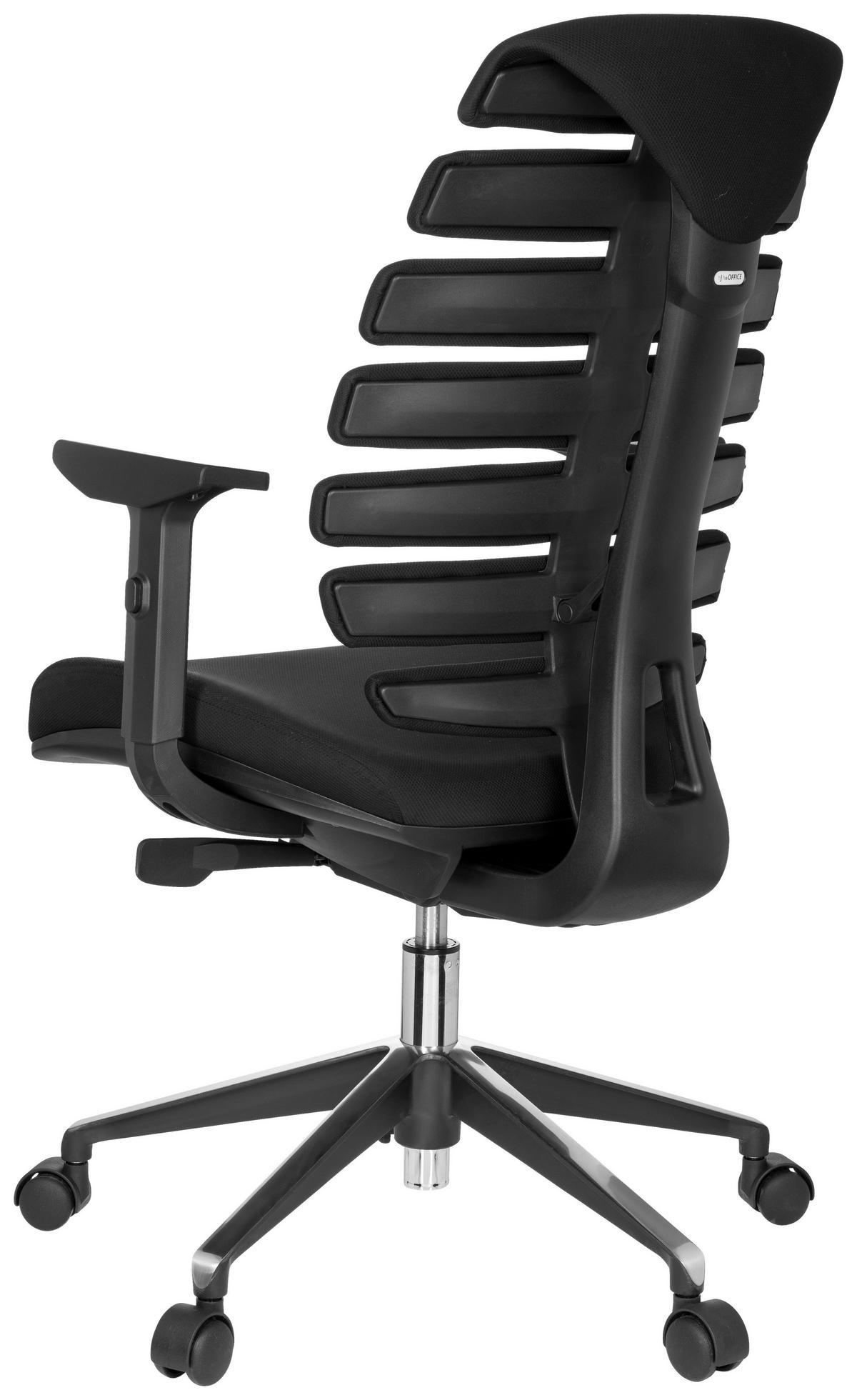 OTOČNÁ ŽIDLE, plochá tkanina, černá - černá, Moderní, kov/textil (65/115/50cm) - MID.YOU