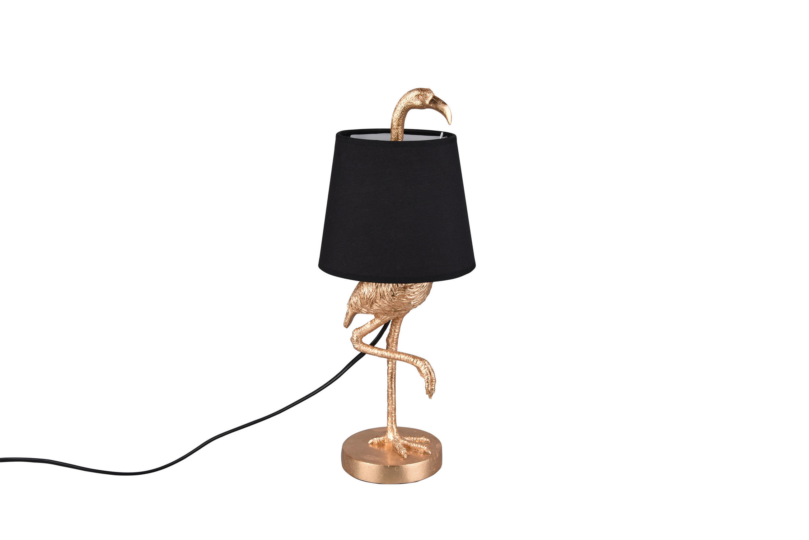 TISCHLEUCHTE 17/42 cm   - Schwarz, LIFESTYLE, Kunststoff/Textil (17/42cm)
