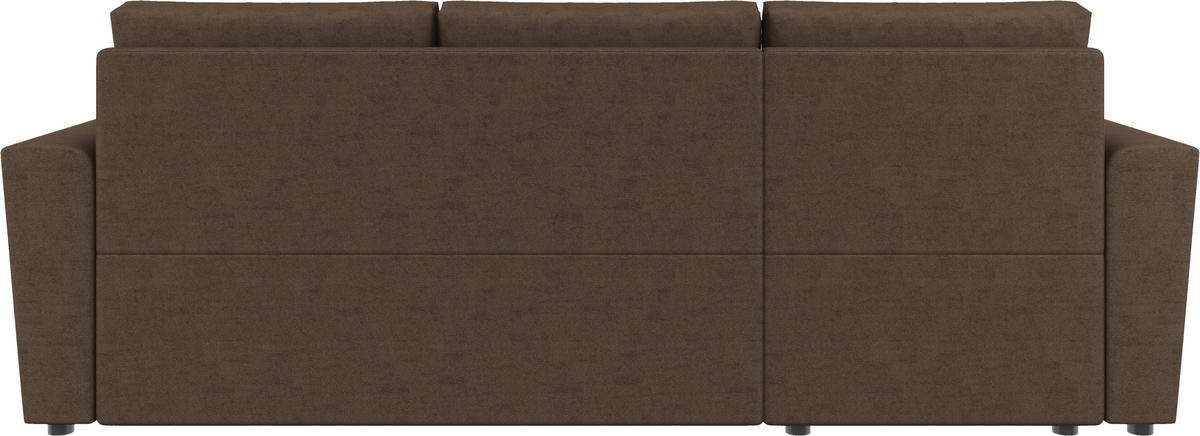 ECKSOFA TERMOLI in Jacquard Braun  155/231 cm  - Schwarz/Braun, Design, Kunststoff/Textil (155/231cm) - MID.YOU