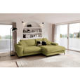 ECKSOFA  in Flachgewebe Hellgrün  253/177 cm  - Schwarz/Hellgrün, Design, Textil/Metall (253/177cm) - Dieter Knoll