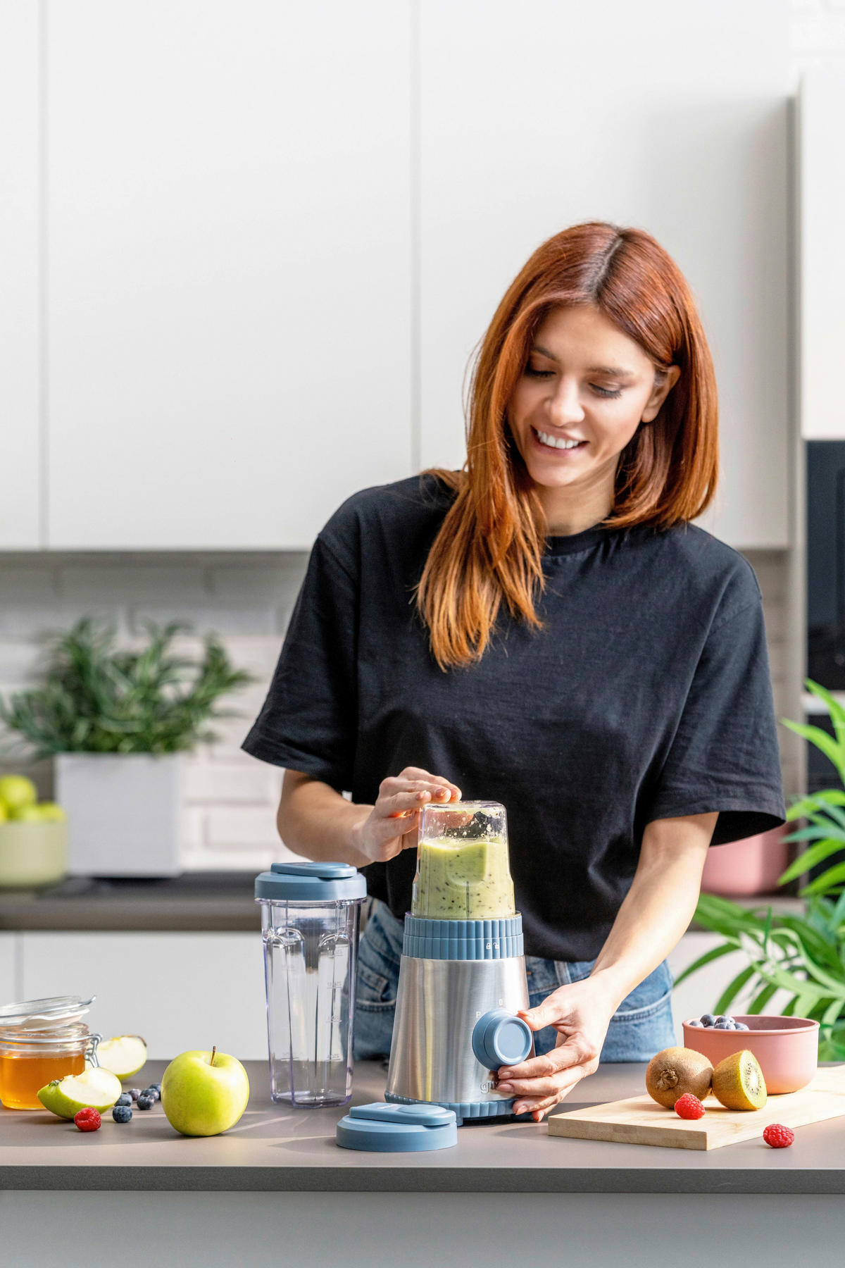 STANDMIXER ON THE GO  - Pastellblau, Basics, Kunststoff (300ml) - GUZZINI