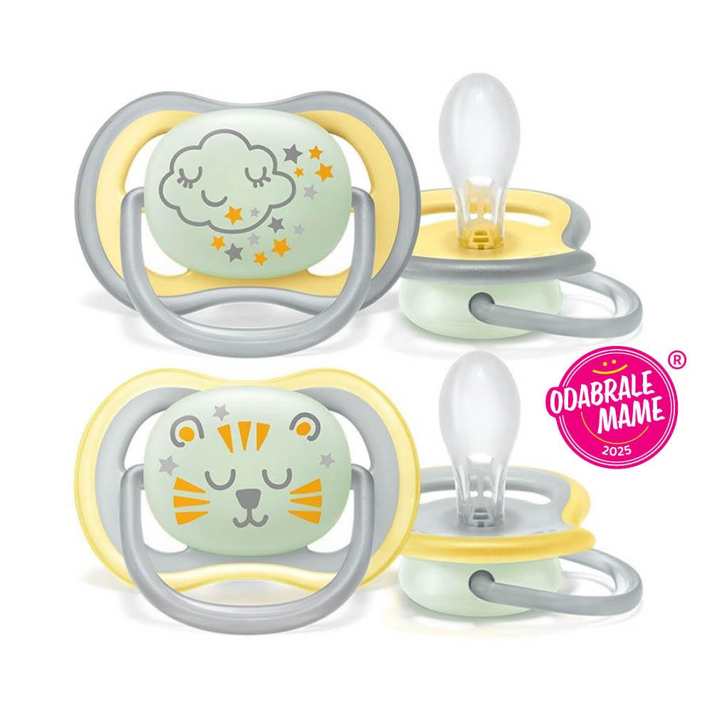 DUDA   - siva/svijetlo žuta, Basics, plastika/prirodni materijali (4/5,5/4cm) - Avent