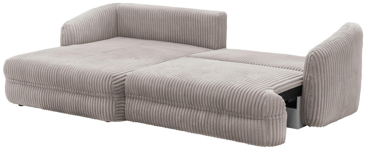 ECKSOFA in Cord Hellbraun  - Hellbraun/Gelb, Design, Kunststoff/Textil (161/284cm) - Livetastic