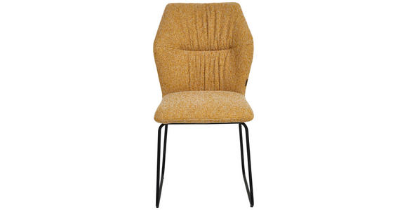 STUHL - Gelb/Schwarz, Design, Textil/Metall (49/89,5/65cm) - Novel