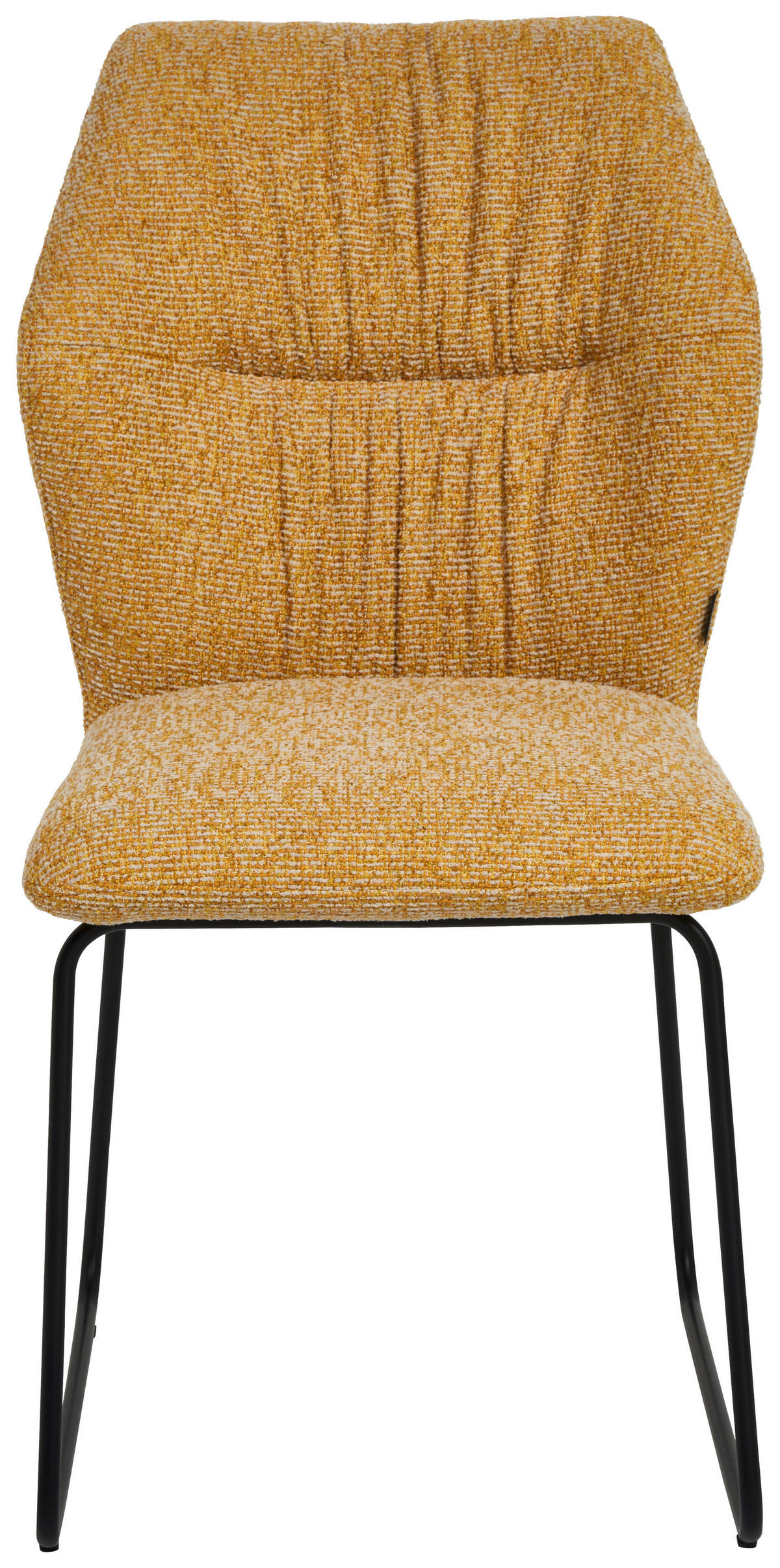 STOL, kovina, tekstil rumena  - rumena/črna, Design, kovina/tekstil (49/89,5/65cm) - Novel