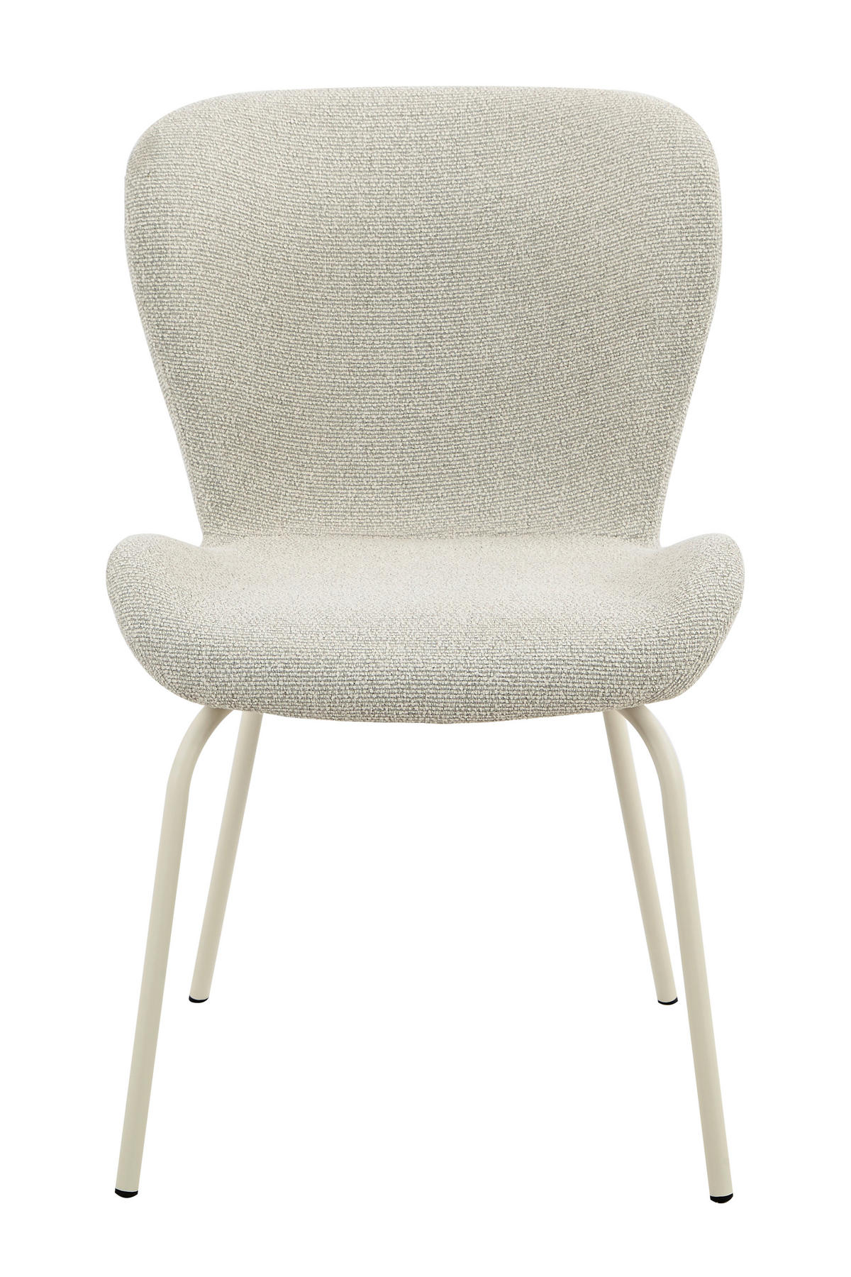 STUHL-SET 2 Stück  in Stahl Webstoff  - Beige/Creme, MODERN, Textil/Metall (50/83,5/60cm) - MID.YOU