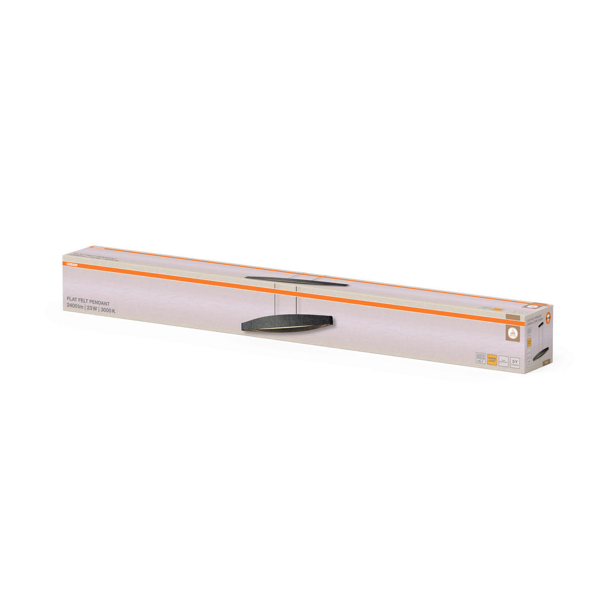 LED-HÄNGELEUCHTE 100/17/150 cm  - Dunkelgrau, Design, Kunststoff/Textil (100/17/150cm) - Osram