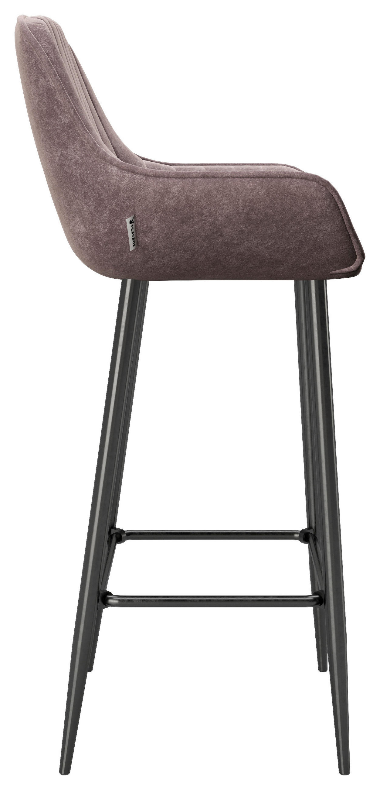 Thumbnail - Playboy Barhocker-Set Playboy, Rosa, Textil, Vintage, Rundrohr, 49x100x46 cm, Esszimmer, Barmöbel, Barhocker