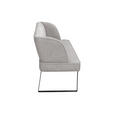 SITZBANK 185/91/66 cm Webstoff Schwarz, Dunkelgrau  - Dunkelgrau/Schwarz, Design, Textil/Metall (185/91/66cm) - Novel