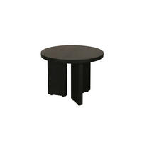 BEISTELLTISCH Akazie massiv Schwarz rund  - Schwarz, Design, Holz (40/30/40cm) - MID.YOU