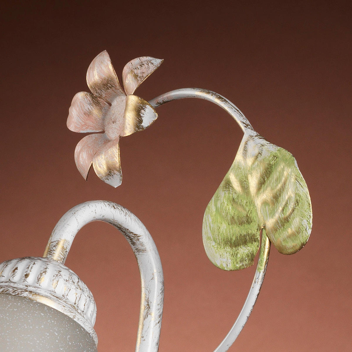 WANDLEUCHTE 25/15/30 cm   - Weiß, ROMANTIK / LANDHAUS, Glas/Metall (25/15/30cm)