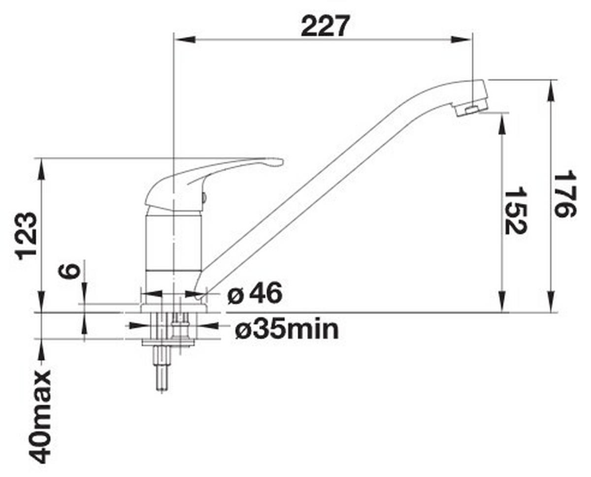 KÜCHENARMATUR 517724  - Weiß, Basics, Stein/Metall (5/18/26,8cm) - Blanco
