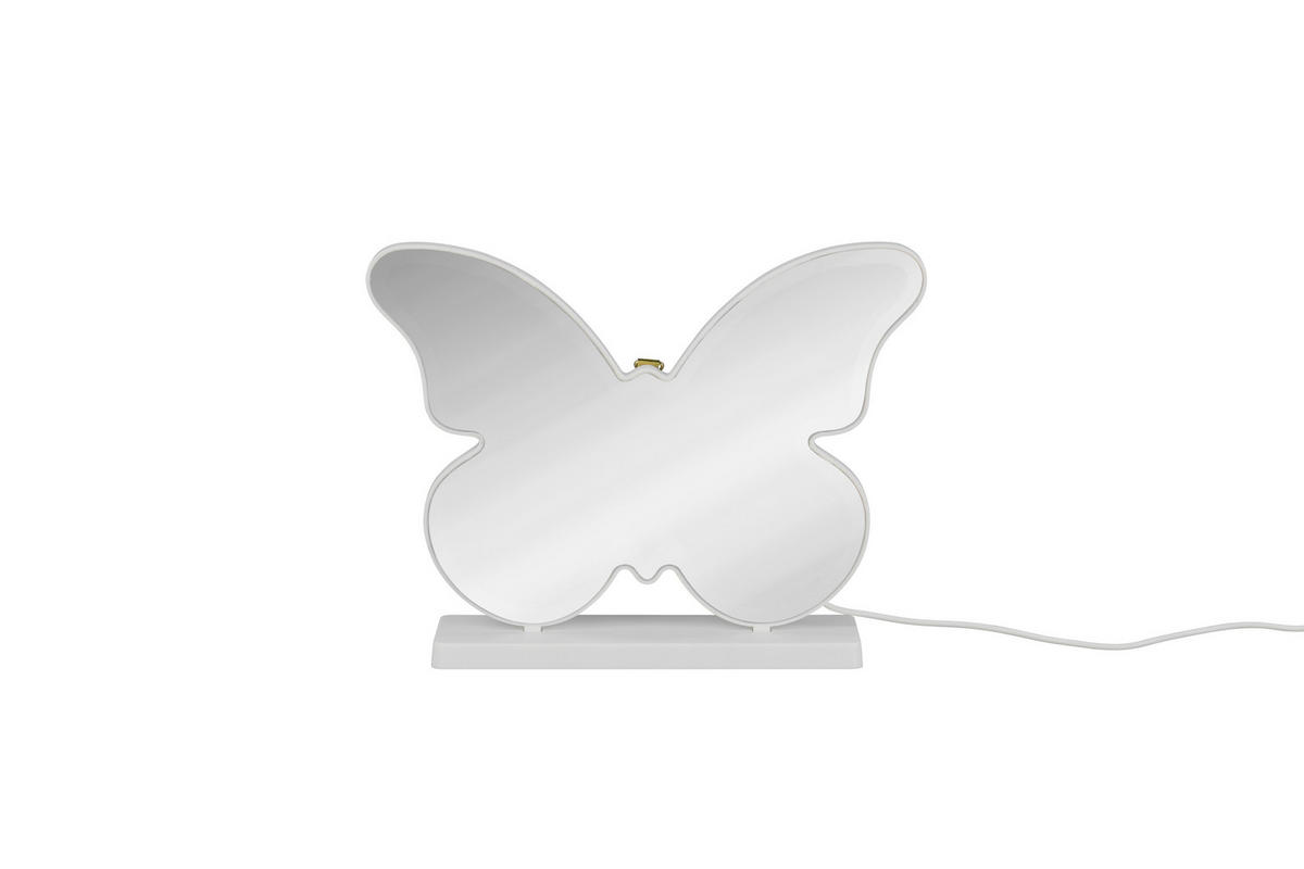 LED-WANDLEUCHTE Papillon 27/26/6 cm   - Transparent/Weiß, LIFESTYLE, Kunststoff (27/26/6cm)
