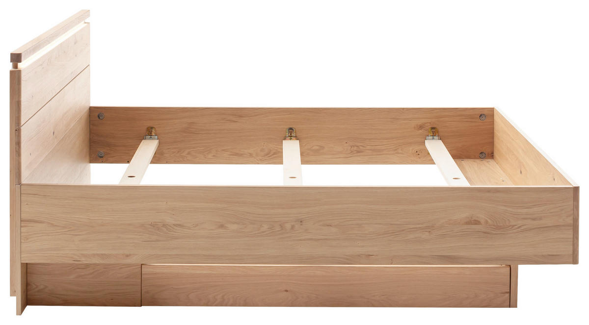 BETT 180/200 cm  in Eiche Bianco  - Eiche Bianco, Natur, Holz (180/200cm) - Linea Natura